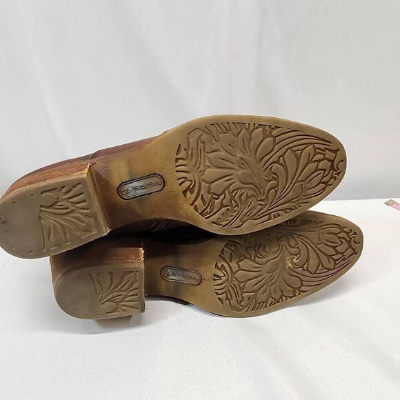 Comfortiva Kinsley Bootie Women's 11 Wide Brown Leather Ankle Book Round Toe - Picture 5 of 7